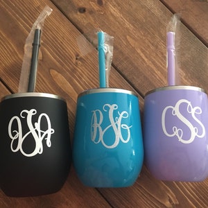 12 Oz Steel Wine Tumbler, Personalized Wine Tumbler, Wine Weekend, Bachelorette Party, Maid Of Honor Gift, Bridesmaid Gift, Bride Tumbler