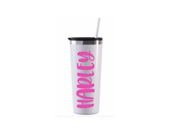 Personalized Tumbler Monogrammed Tumbler Bridesmaid Gift Wedding Party Gift Bridesmaid Proposal Best Friend Gift Bachelorette Gift Coffee