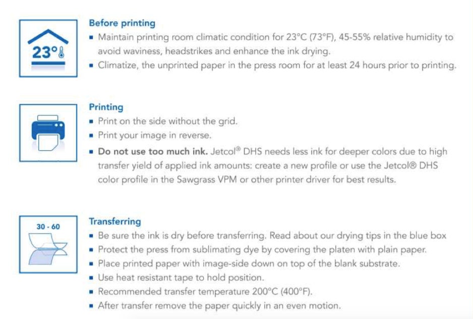 Jetcol DHS Sublimation Paper – Craft Closet
