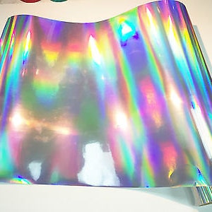 Rainbow Vinyl Oil Slick Vinyl, Holographic Vinyl Vinyl Sheets, Adhesive Vinyl Permanent Vinyl Decal Vinyl Foil Vinyl, Silver Foil Vinyl Gold