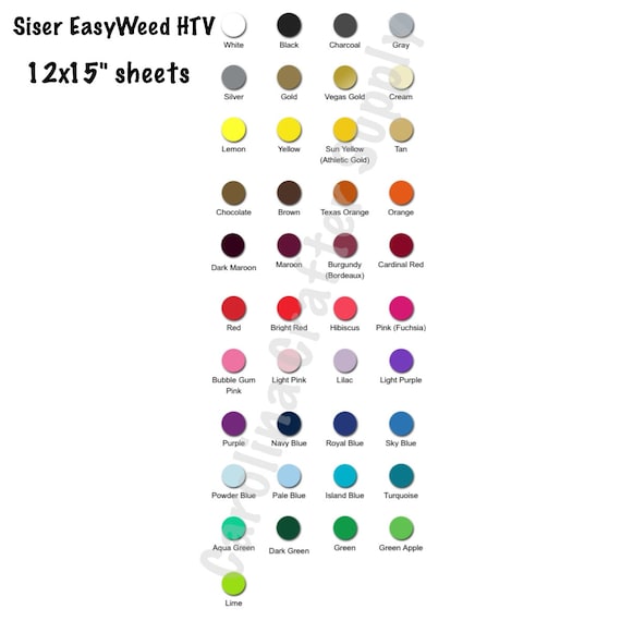 Siser EasyWeed Heat Transfer Vinyl (HTV) - Black - 15 in x 12 inch Sheet