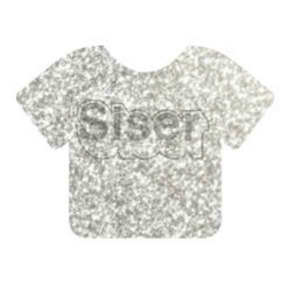 Siser Glitter HTV 12 x 20 Sheet - Black Silver