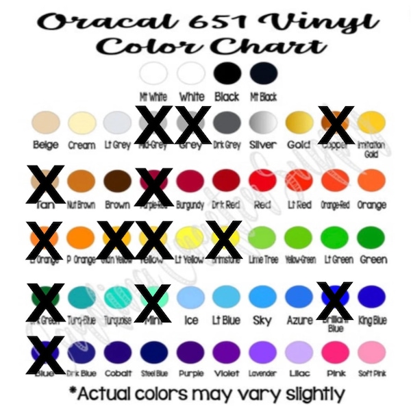 Oracal 651 ビニール、4 シート 651 ビニール、ビニール バラエティ パック、651 ビニール、Oracal ビニール シート、651 ビニール シート、屋外用ビニール、永久ビニール