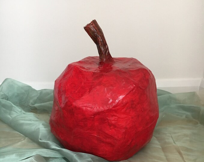 Paper Mache Apple / Fruit Sculpture Etsy