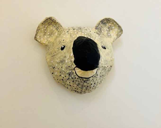 Paper Mache Koala Bear / Paper Mache Animal Head / Koala Bear Etsy UK