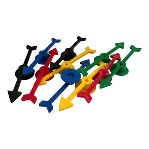 Peut inclure: Un ensemble d'aiguilles d'horloge colorées, noires, bleues, rouges, jaunes et vertes. Les aiguilles en forme de flèche sont en plastique. Idéales pour les projets d'horlogerie et la réparation de pendules.
