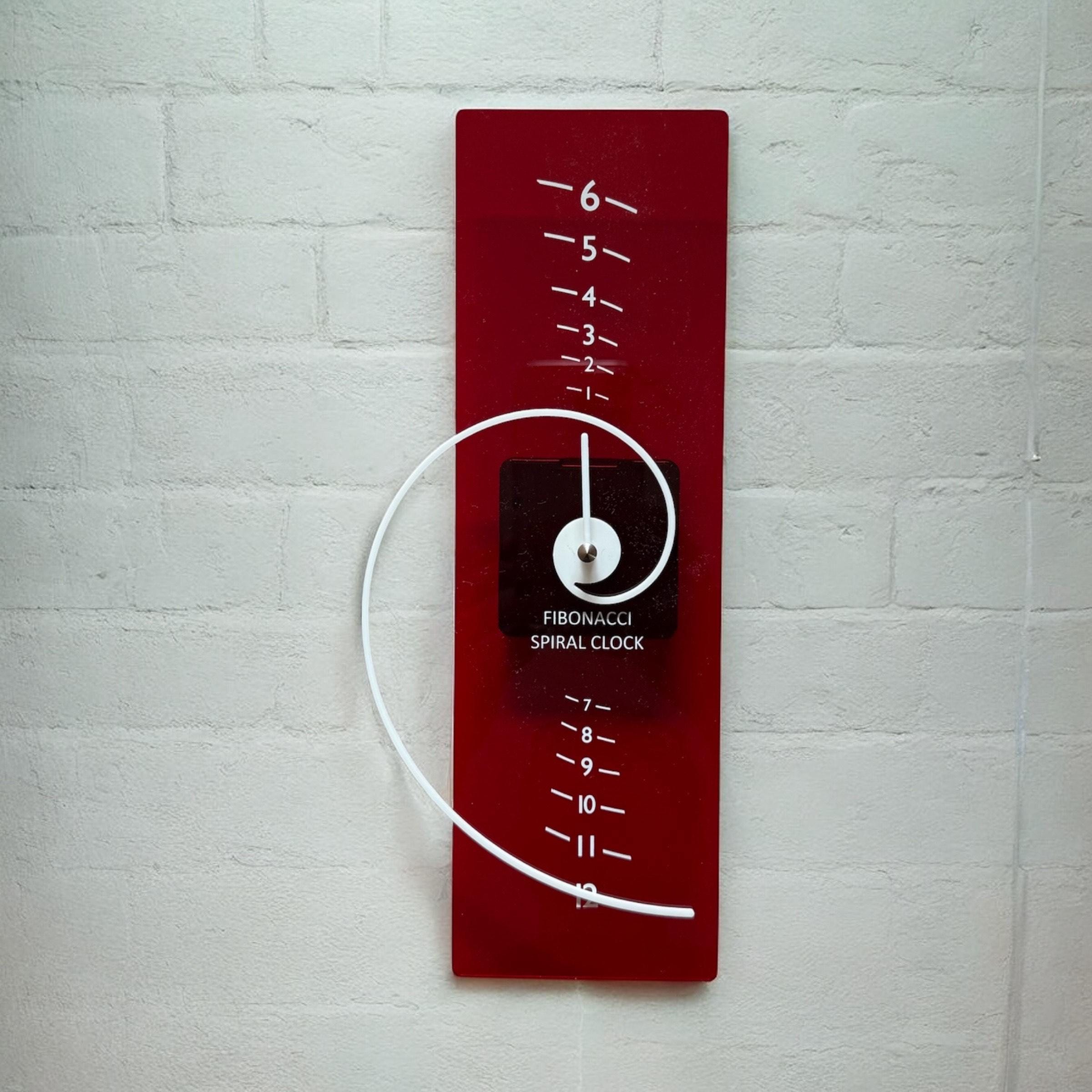 Horloge Murale Fibonacci - Design Artistique En Spirales, Décoration Moderne Pour Salon Et Bureau