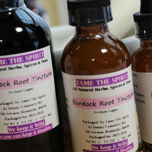 Burdock Root Tincture - Made from Wild Harvested Root here in the Appalachian Mountains