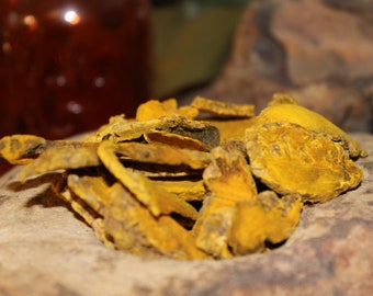 Turmeric Root - Dried Large Cut, Farm Grown