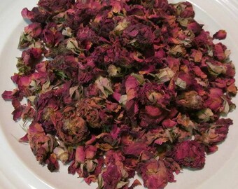 Rose Petals, Whole Red Rosebuds, dried and seperated into beautiful petals