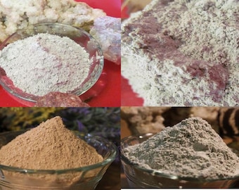 Bentonite Clay, Red Clay and Green Clay - 6oz Total! All Natural Cosmetic Clay Collection
