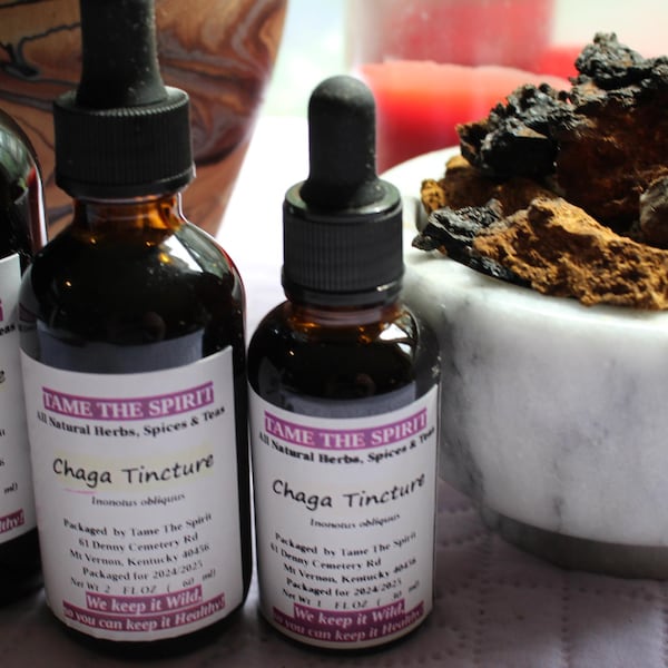 Chaga Mushroom Tincture - Dual Extract, 2025 Wild Harvested