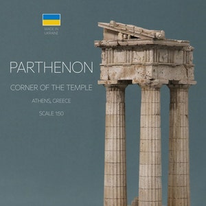 Architectural model of Parthenon • Library decor • Handmade sculpture, ancient architecture • Collectible art • Handmade Home Decor