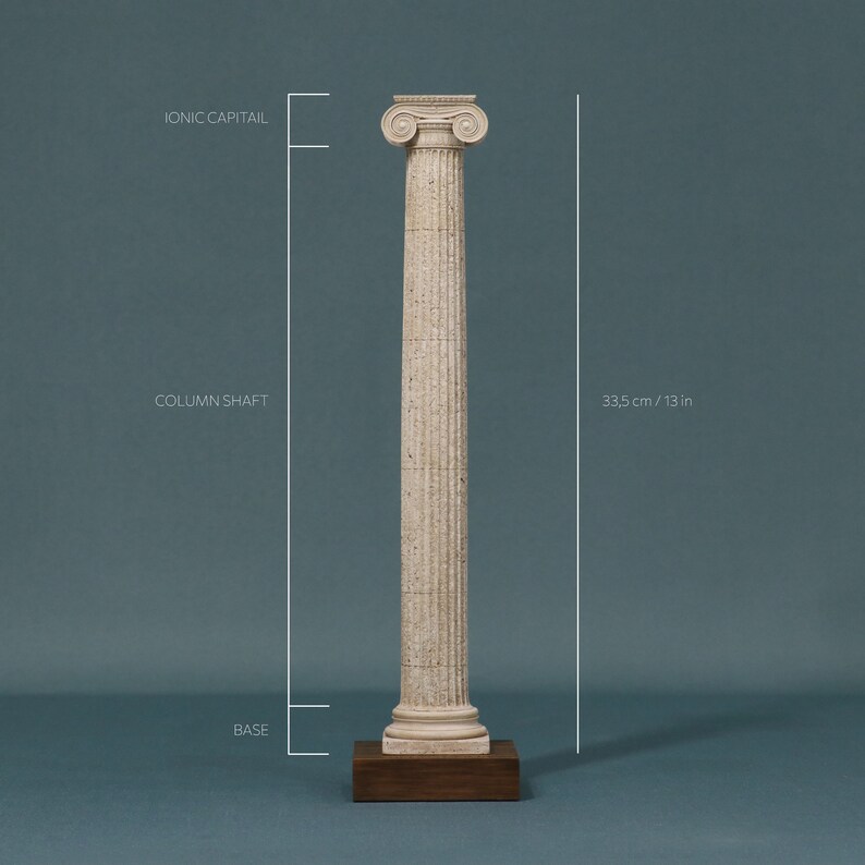 Architectural model of greek column, Temple of Erechtheion Ancient architecture Cork and gypsum Gift for collectors Handmade Home Decor image 3