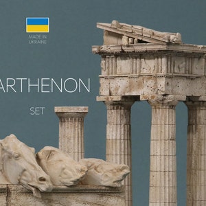 Architecture model The Parthenon set • Greek mythology decor • Greek column set • Archaeologist gift • Greek sculpture • Greek art