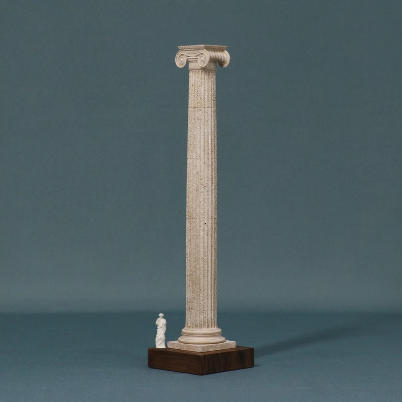 Architectural model of greek column, Temple of Erechtheion Ancient architecture Cork and gypsum Gift for collectors Handmade Home Decor image 2