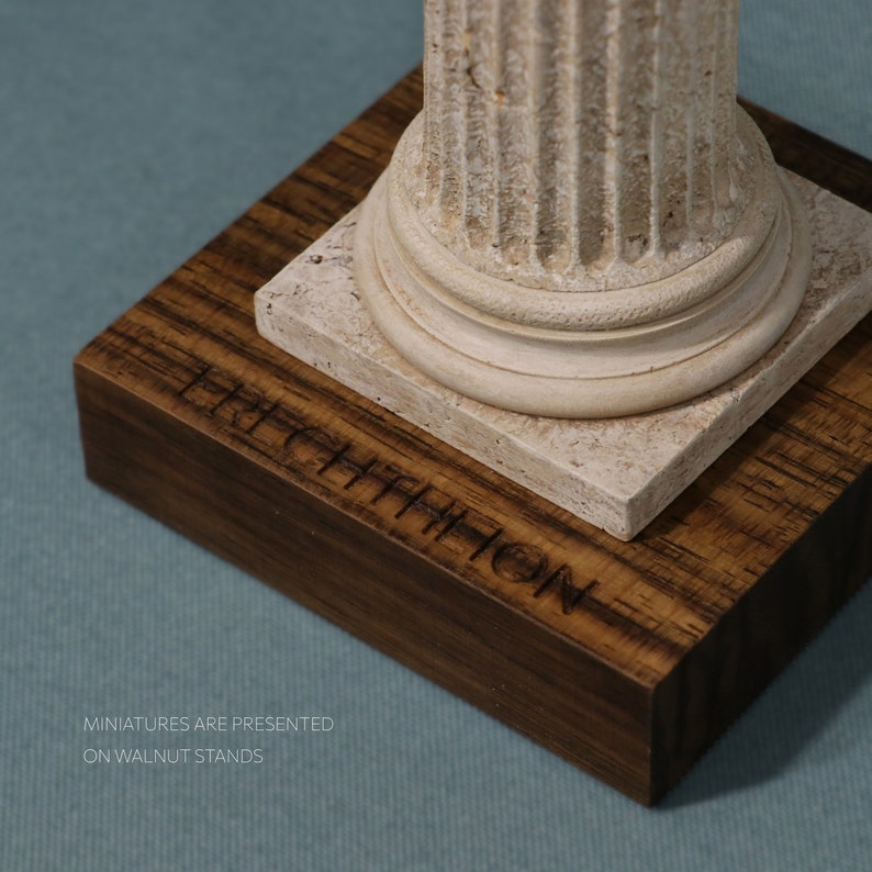 Architectural model of greek column, Temple of Erechtheion Ancient architecture Cork and gypsum Gift for collectors Handmade Home Decor image 9