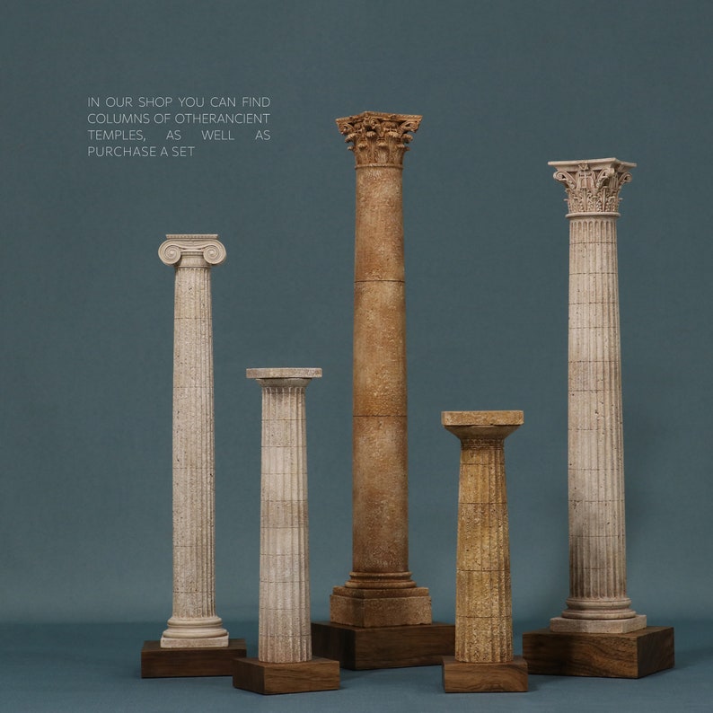 Architectural model of greek column, Temple of Erechtheion Ancient architecture Cork and gypsum Gift for collectors Handmade Home Decor image 10