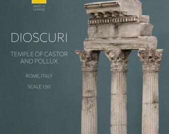 Architecture Model of Dioscuri Temple of Castor and Pollux • Roman architecture replicas • Architectural gifts • Ancient Rome