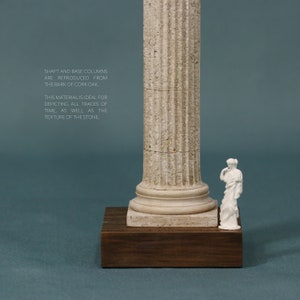 Architectural model of greek column, Temple of Erechtheion Ancient architecture Cork and gypsum Gift for collectors Handmade Home Decor image 8