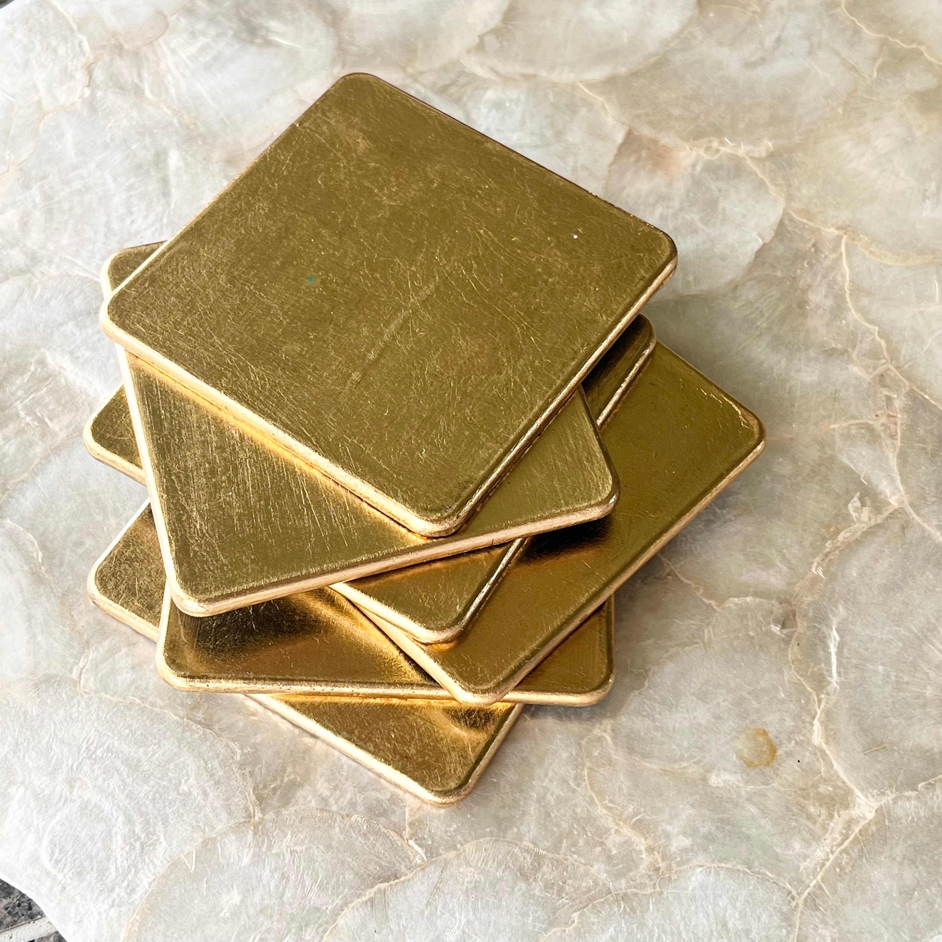 Gold Brass Coasters 
