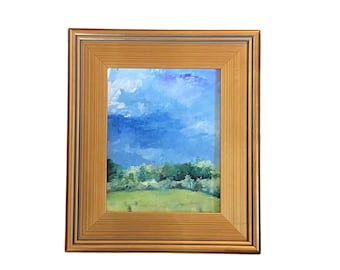 Vintage Impressionist Oil Painting Landscape |  Eastern Sky Plein Air | Grand Millennial Home Decor