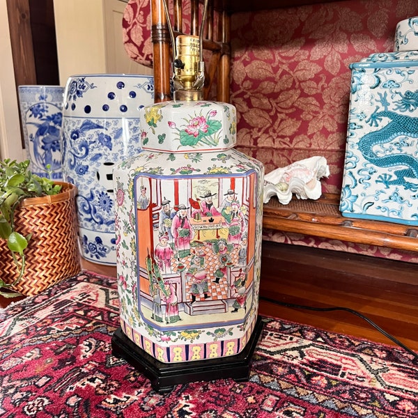 Chinoiserie Lamp Etsy