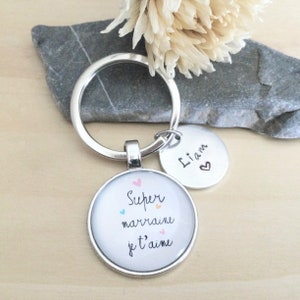 Super godmother key rings I love you with first name, Super godmother gift, godmother key rings, goddaughter