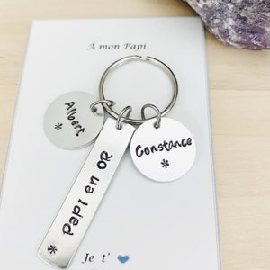 Grandpa Gift, Golden Grandpa personalized Father's Day gift, new grandpa keychain gift, personalized grandpa birthday gift,