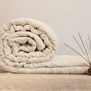QUEEN COMFORTER: fresco comfort, imbottitura in lana organica leggera, biancheria da letto ecologica