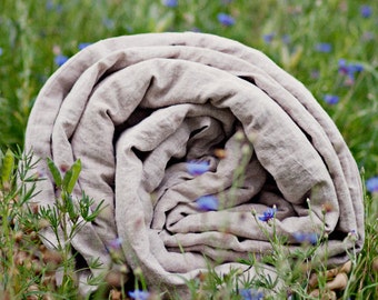 Linen duvet cover. European sizes.  Washed, soft linen bedding.