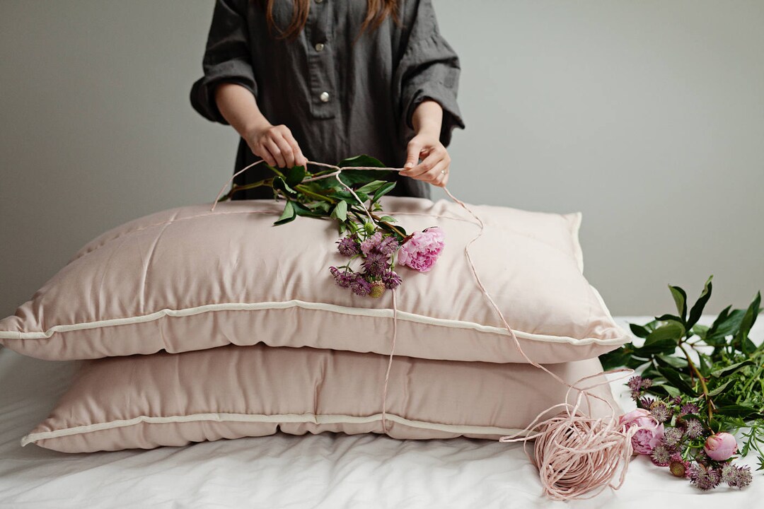 Natural Wool Pillow for Bed. Luxury Bedding Gift. Etsy