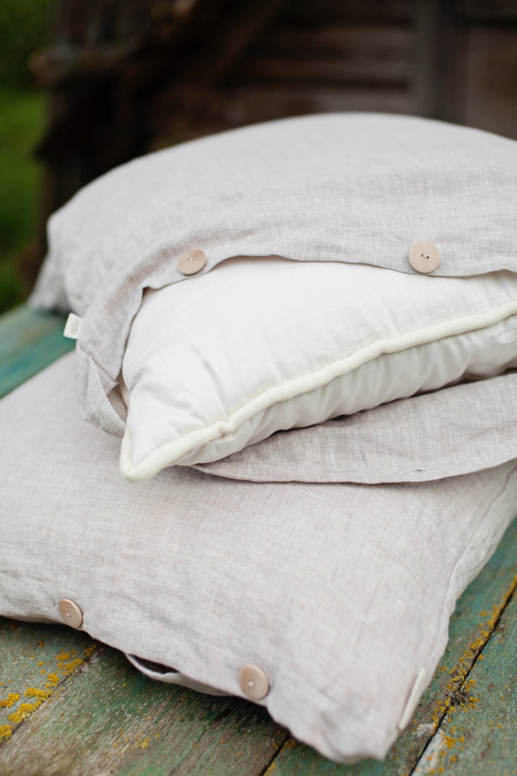 Linen bedding set Full size duvet cover and pillow case. Etsy