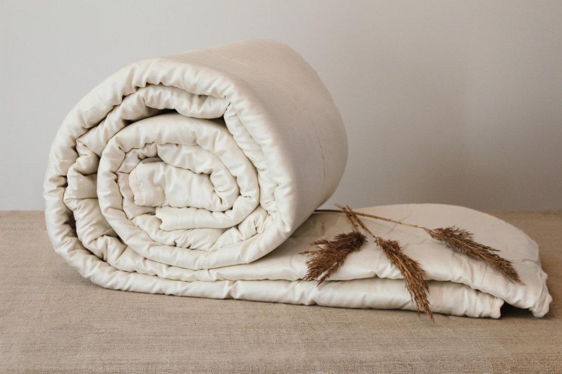 FULL COMFORTER Extra Warm Winter Wool Filled Handmade Etsy