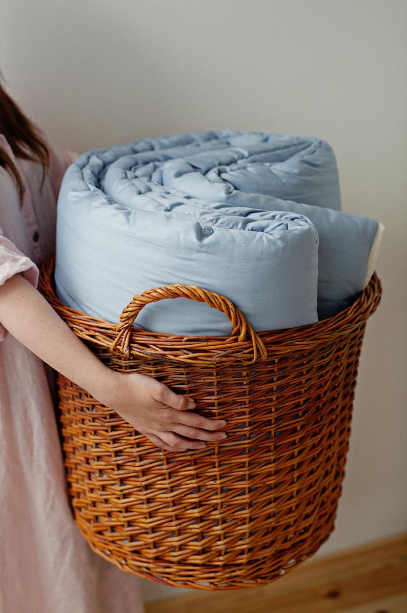 Wool Duvet for Full Size Bedding. Boys' Bedroom Lightweight Quilt. | US Duty Paid image 1
