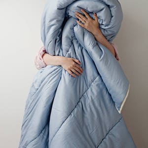 Wool Duvet for Full Size Bedding. Boys' Bedroom Lightweight Quilt. | US Duty Paid image 4
