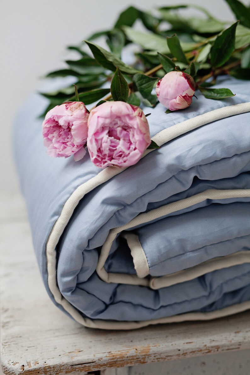 Wool Duvet for Full Size Bedding. Boys' Bedroom Lightweight Quilt. | US Duty Paid image 7