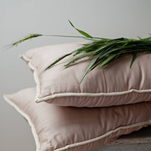 Handmade Organic Wool Batting Pillow image 1