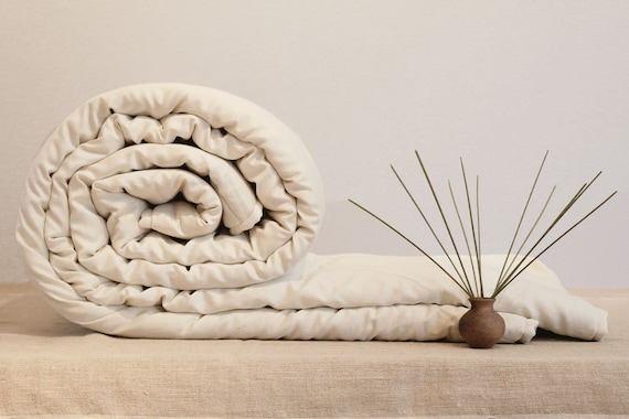 QUEEN COMFORTER Cool Comfort Light Organic Wool Filling Eco Friendly Bedding Etsy UK