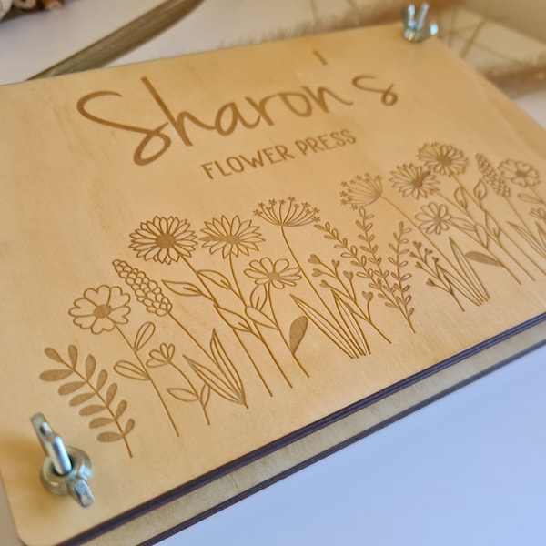 Personalised Flower Press - Spring Garden