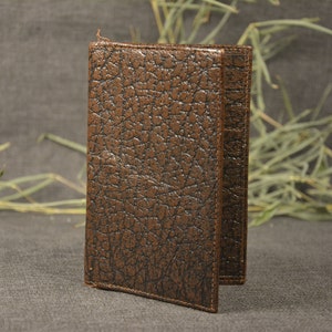 Vintage brawn wallet Man's wallet Eight partitions Natural leather Purse Purse from the 80s Folding elegant purse Womens wallet Unisex