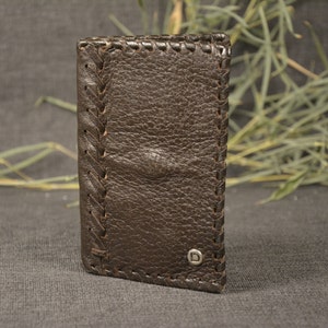 Jahrgang braun Brieftasche Mann Geldbörse Leder Geldbeutel, Geldbörse aus den 70er Jahren Falten elegante Handtasche Damen Geldbörse Unisex Zubehör