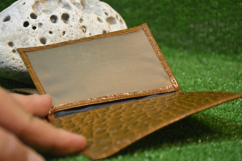 Artificial leather Wallet crocodile leather Elegant leather wallet Men wallet Vintage brown wallet