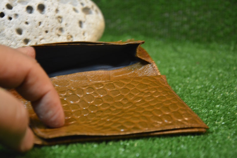 Artificial leather Wallet crocodile leather Elegant leather wallet Men wallet Vintage brown wallet
