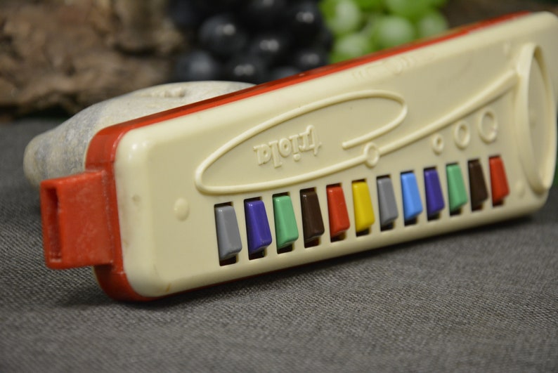 Vintage triola Child musical instrument Musician keyboard triola Blowing accordion Made in GDR image 8