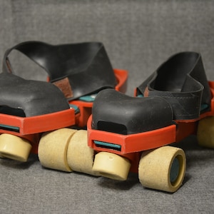 Kinder Rollschuhe - seltene Vintage Rollschuhe - Plasti0c Roller - rote Rollschuhe - Unisex - unbenutzt - Geschenkidee