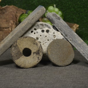 Sharpening stone - Set of 4 - Knife sharpener - Old sharpening stone - Set accessories sharpener - Vintage knife sharpener
