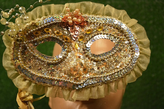 Vintage ballroom mask - Handmade mask - Carnival … - image 1