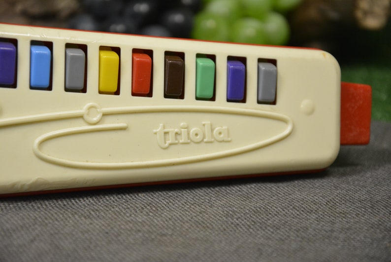 Vintage triola Child musical instrument Musician keyboard triola Blowing accordion Made in GDR image 2