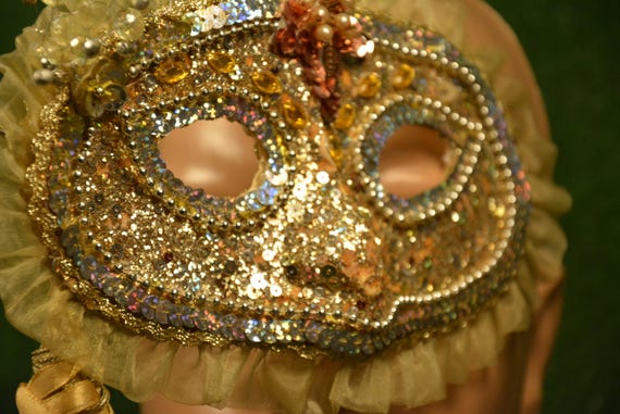 Vintage ballroom mask - Handmade mask - Carnival … - image 2